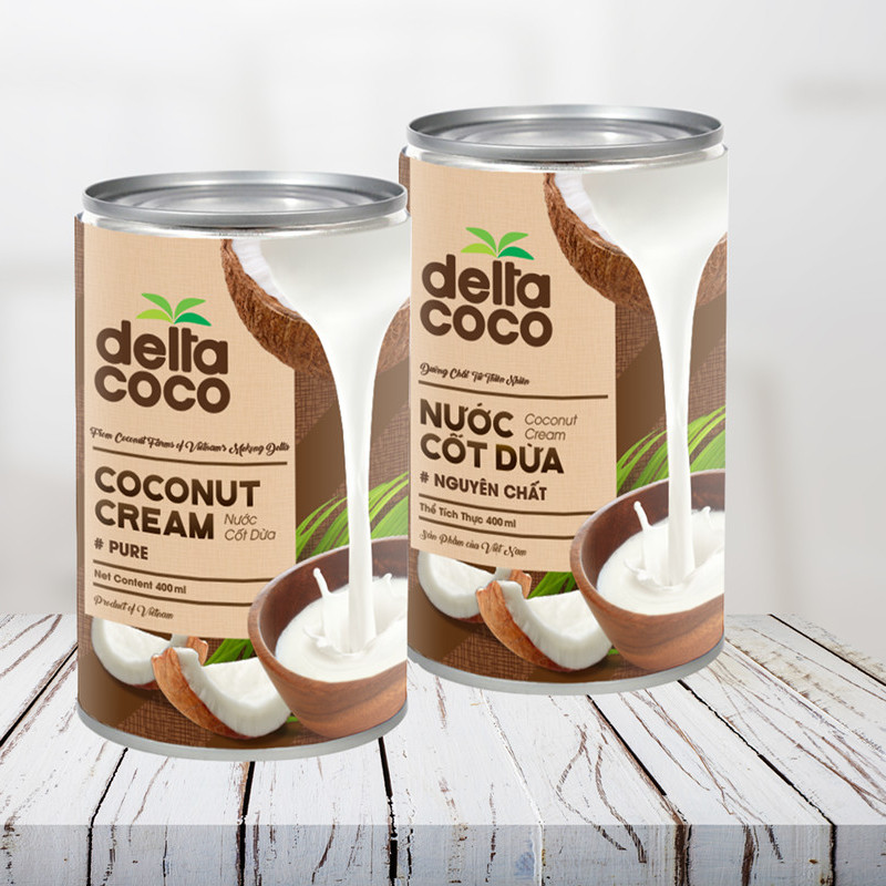 Nước Cốt Dừa Nguyên Chất Delta Coco - 100% Dừa Tươi