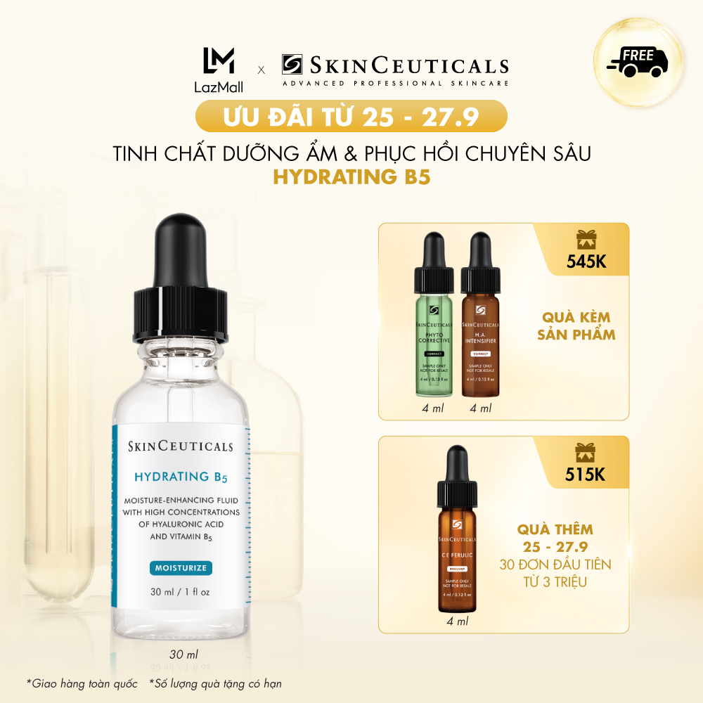 Tinh chất dưỡng da chuyên biệt Skinceuticals Hydrating B5 giúp cấp ẩm và hỗ trợ quá trình tái tạo da 30ml