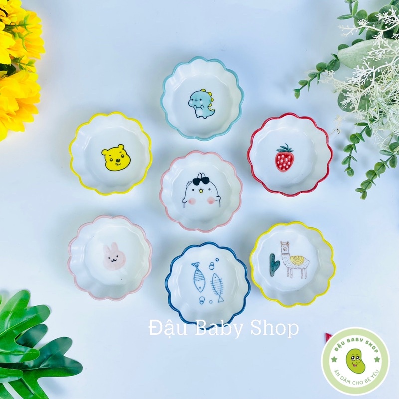 Bát ăn dặm gốm sứ mini, bát ăn dặm kiểu Nhật cho bé