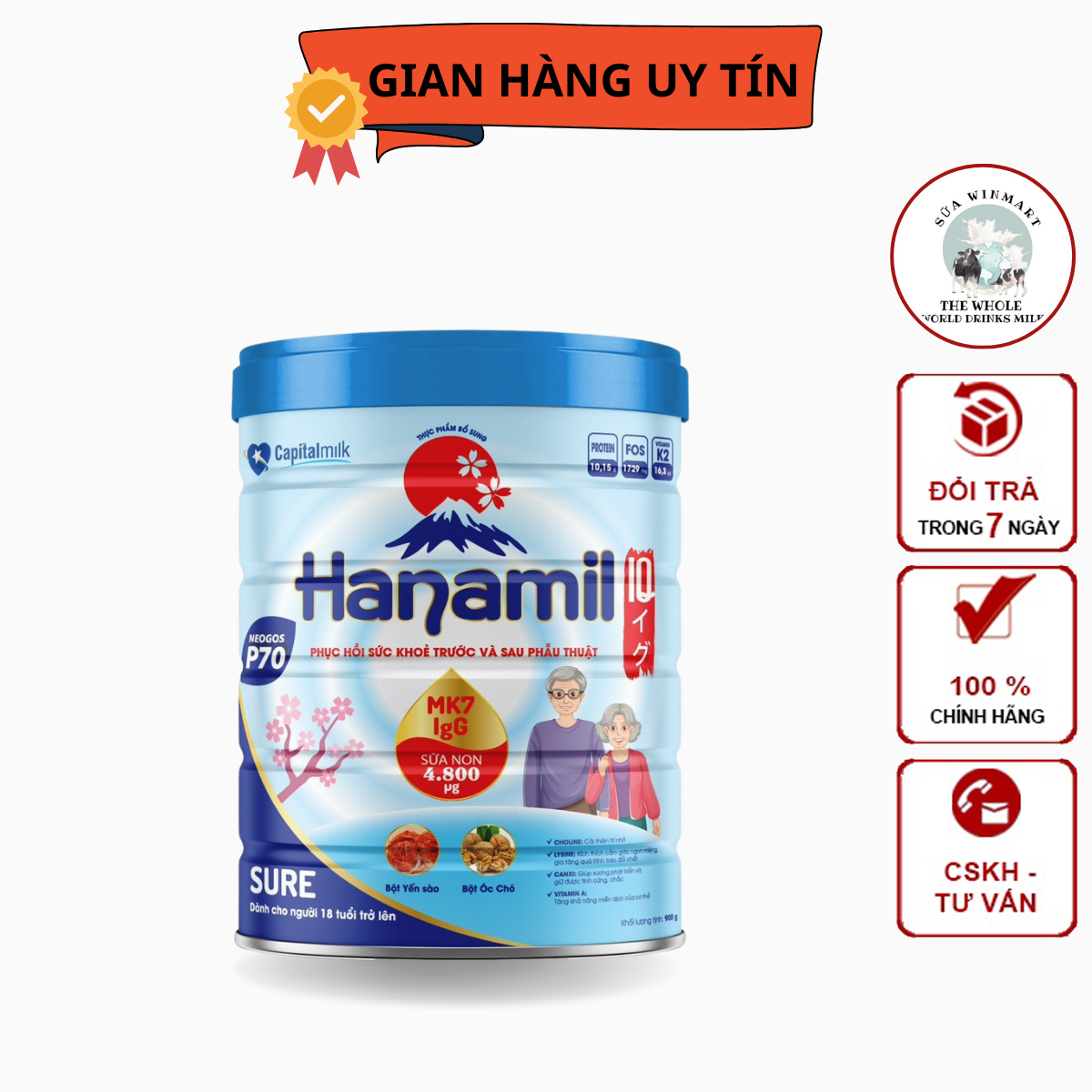SỮA DINH DƯỠNG HANAMIL SURE - ĐỘT PHÁ CHĂM SÓC SỨC KHỎE