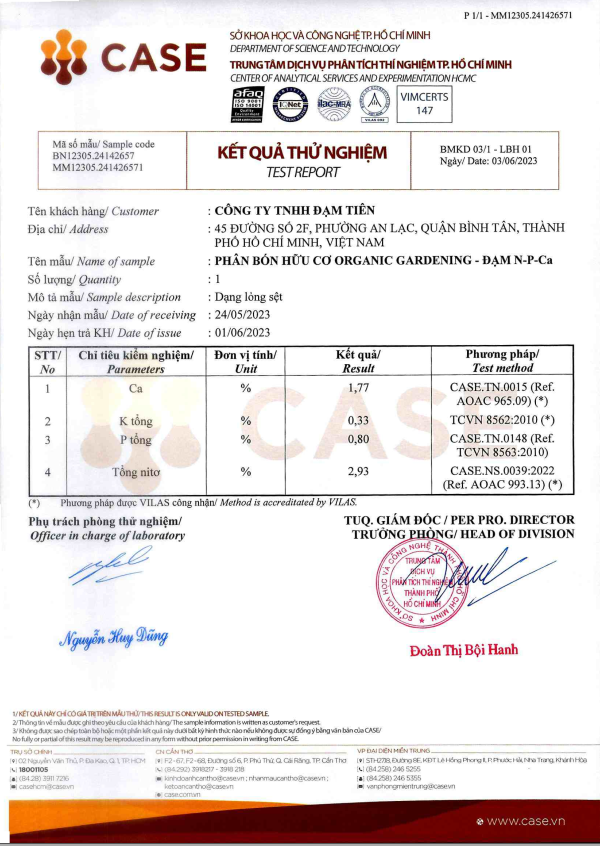Phân đạm hữu cơ N-P-Ca 20 lít