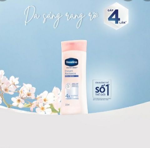 [HCM]Sữa dưỡng thể Vaseline heathy white Instant Fair 3500ml
