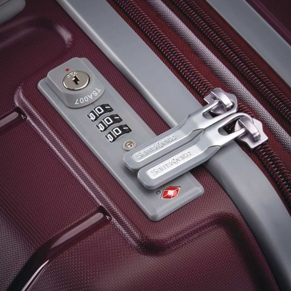 Vali Samsonite Freeform siêu bền size cabin 21 inch (ĐỎ TÍM)