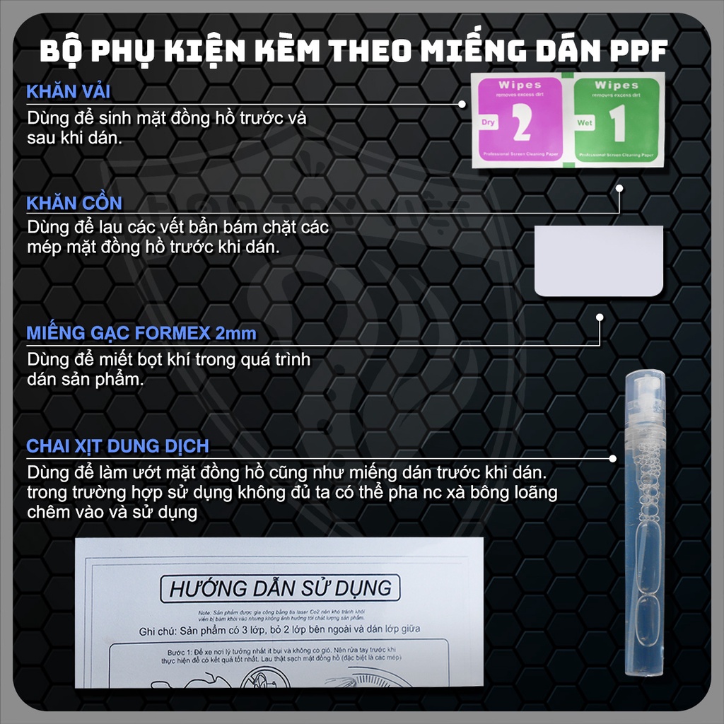 Miếng Dán Ppf Xe Future 125 Bảo Vệ Mặt Đồng Hồ Honda Future