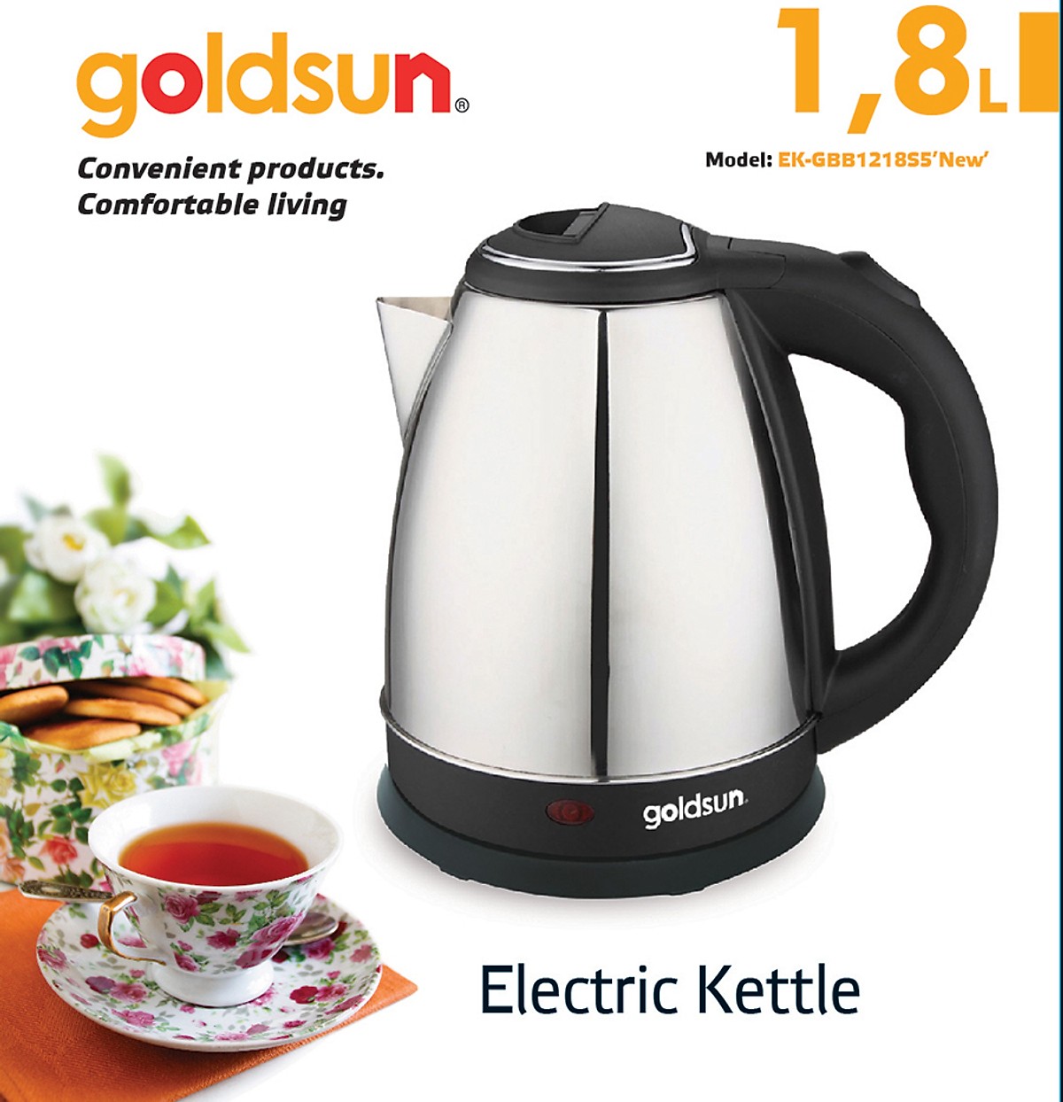 Ấm Siêu Tốc Goldsun EK- GBB1218S5 - 1.8L