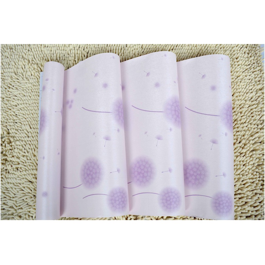 Cuộn 5m giấy dán tường bồ công tím khổ rộng 45cm