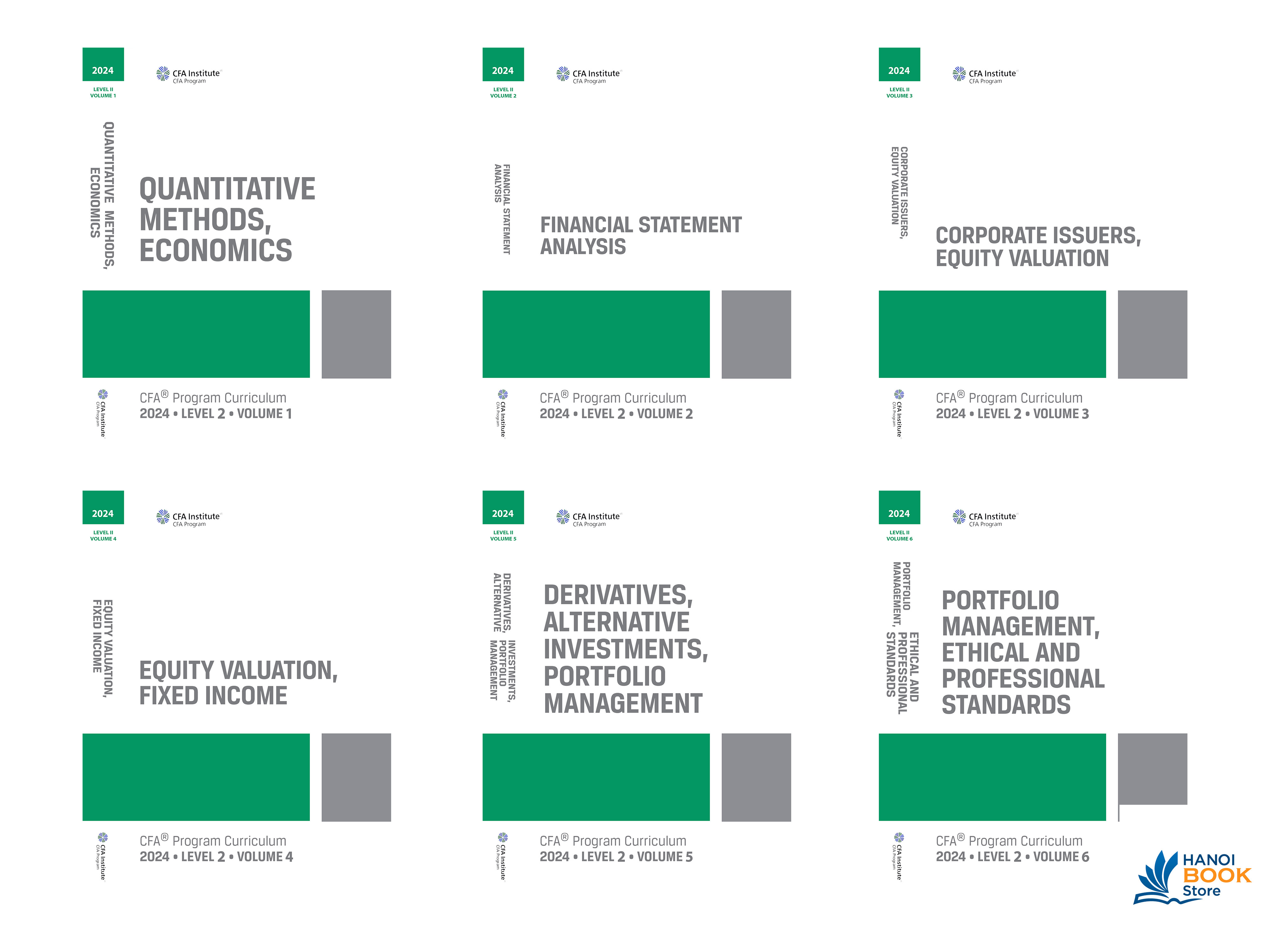 Sách 2024 CFA Program Curriculum Level II (1-6) - Hanoi bookstore