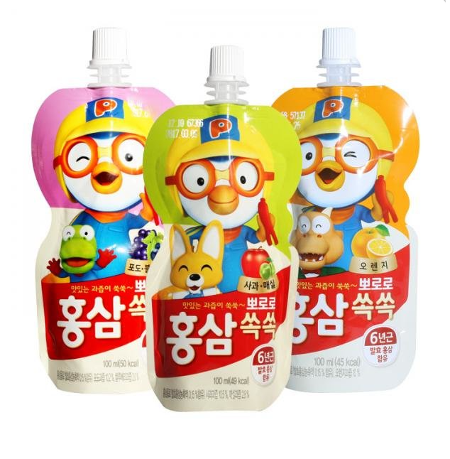 Nước Hồng Sâm Paldo Pororo Vị Cam 100ml