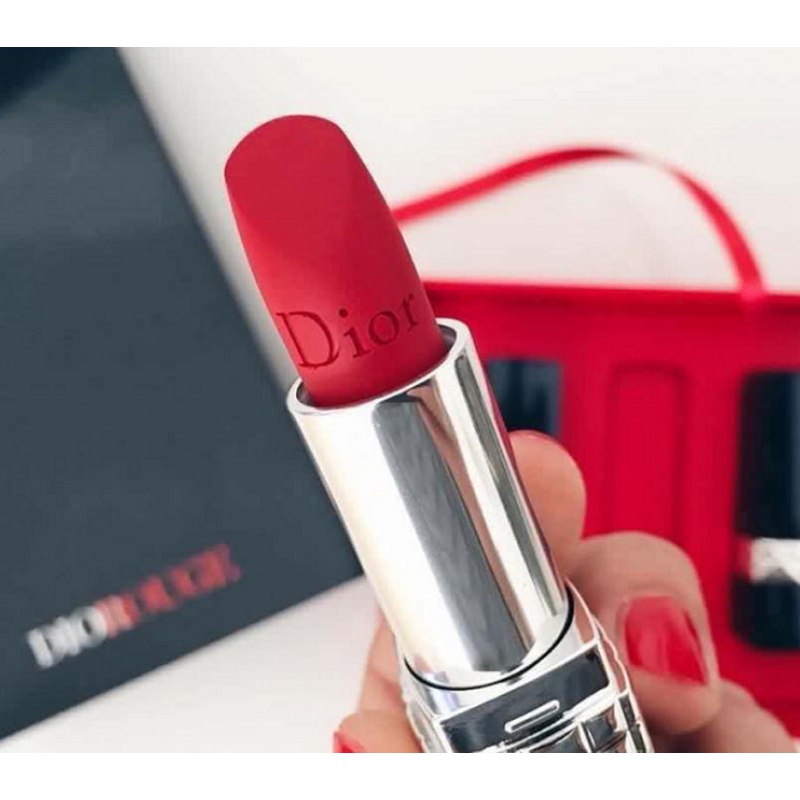 Son Dior Rouge 999 Matte Màu Đỏ Tươi  satin velvet full size khắc tên  son dior miễn phí Lipstick  Trang điểm môi  TheFaceHoliccom
