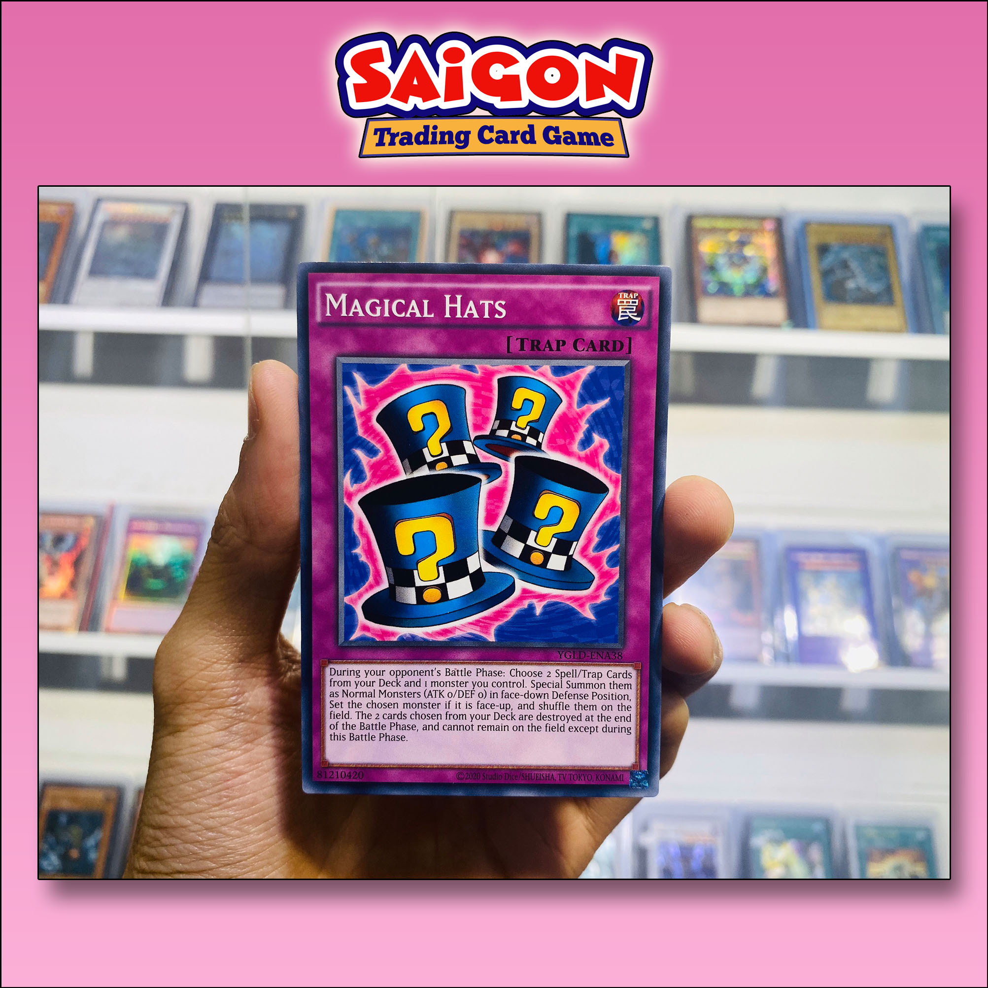 Thẻ bài yugioh mã ygld-ena38 - magical hats - common - unlimited edition