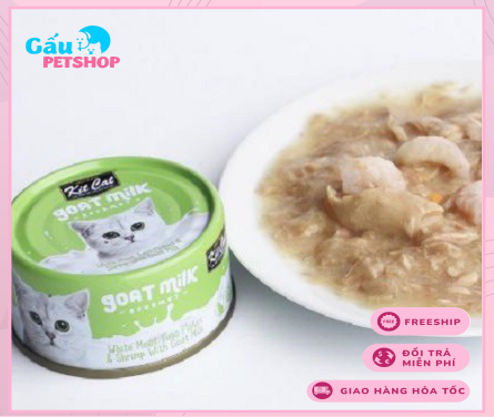 Pate sữa dê KitCat cho mèo lon 70g
