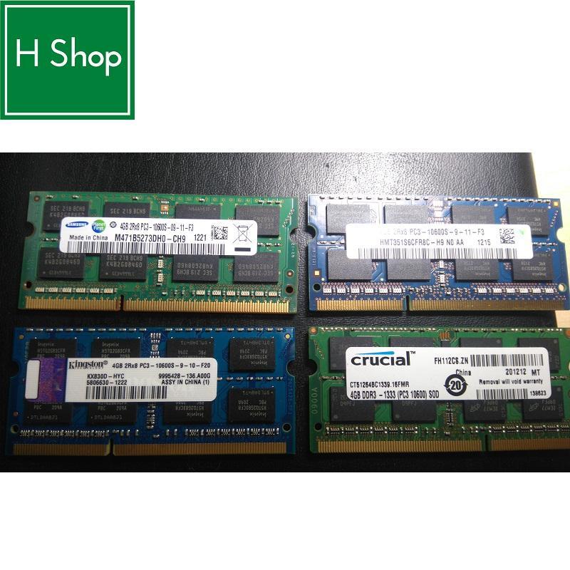 Bảng giá Laptop Memory RAM 4GB DDR3 1333 MHz PC3 -10600 SODIMM 204 pin Unbuffered Phong Vũ