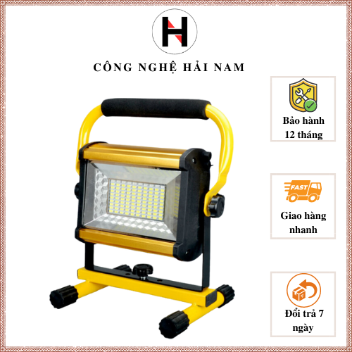 Đèn led siêu sáng sạc điện chiếu sáng ban đêm 100w có đèn nháy