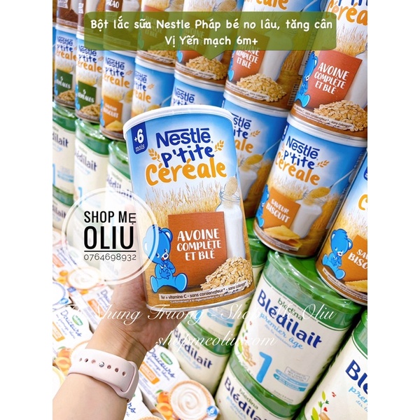 [Ship Air]-Bột ngũ cốc lắc sữa Nestle Pháp 415g
