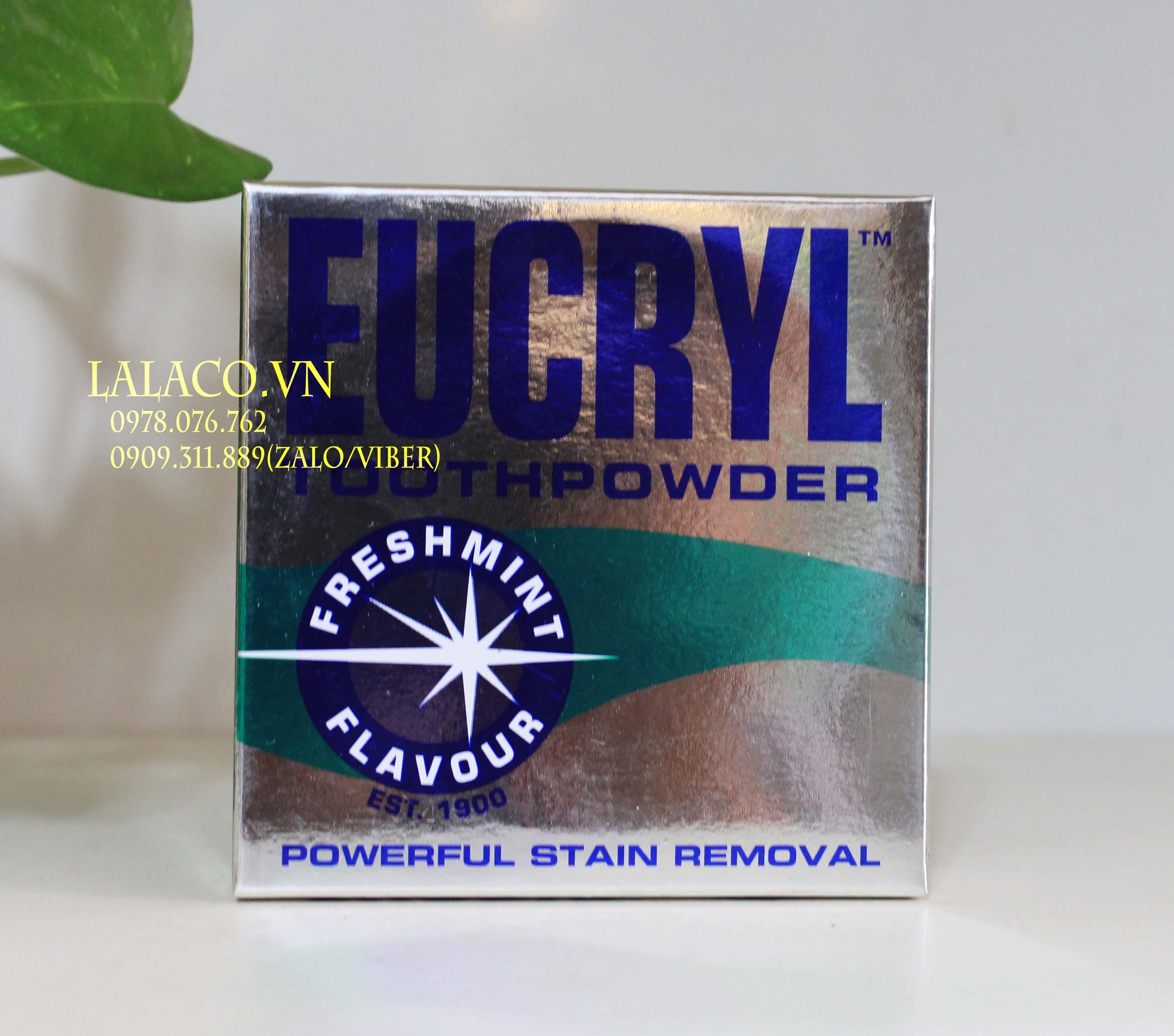 [ Chính hãng ] Bột tẩy trắng răng Eucryl 50g