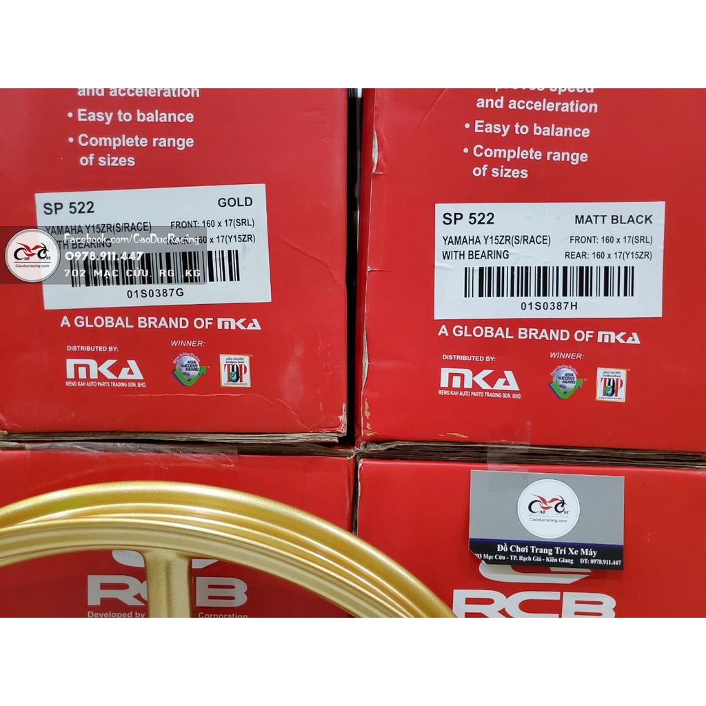 Mâm 5 cây RCB EX150 BẢN NHỎ 1.6 - 1.6 (chưa lòng đĩa CNC trước) - (HÀNG CHÍNH HÃNG RACING BOY)