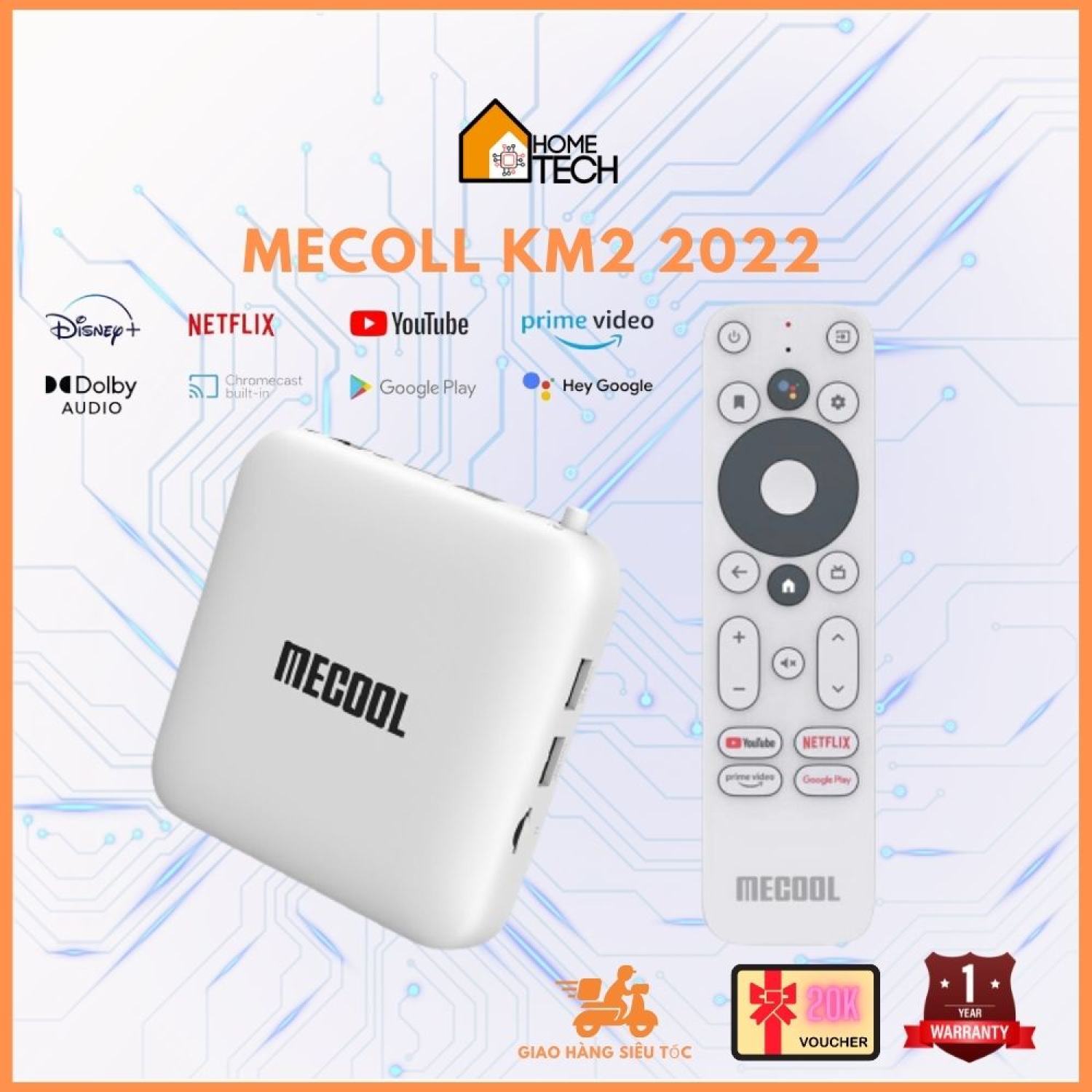 Android TV Box Mecool KM2 2022 - Netflix 4K, AndroidTV 10 CE