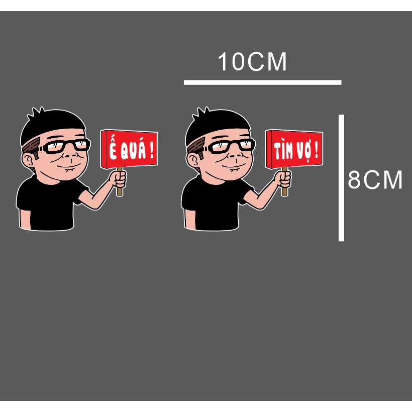 Tem logo dán xe máy hài , dán mọi màu xe
