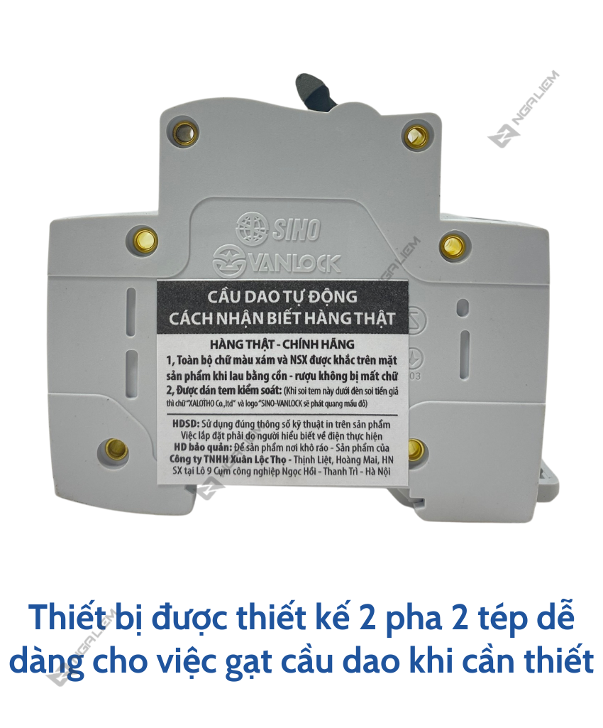 CB 2 Tép (2 Pha) 16A, 20A, 25A, 32A, 40A, 50A, 63A PANASONIC (BBD_CNV)