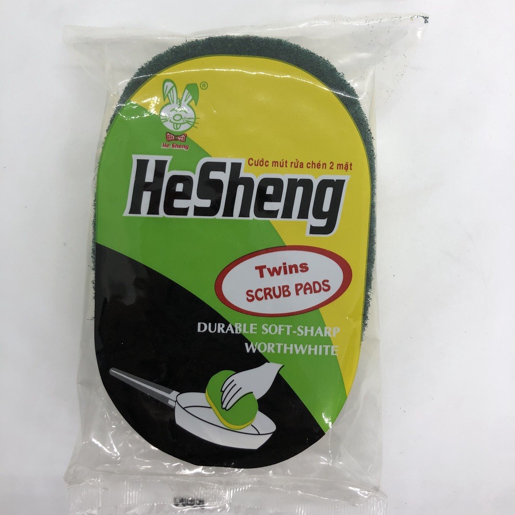 Miếng mút xốp rửa chén 3M HeSheng đa năng- Miếng bọt biển 3M