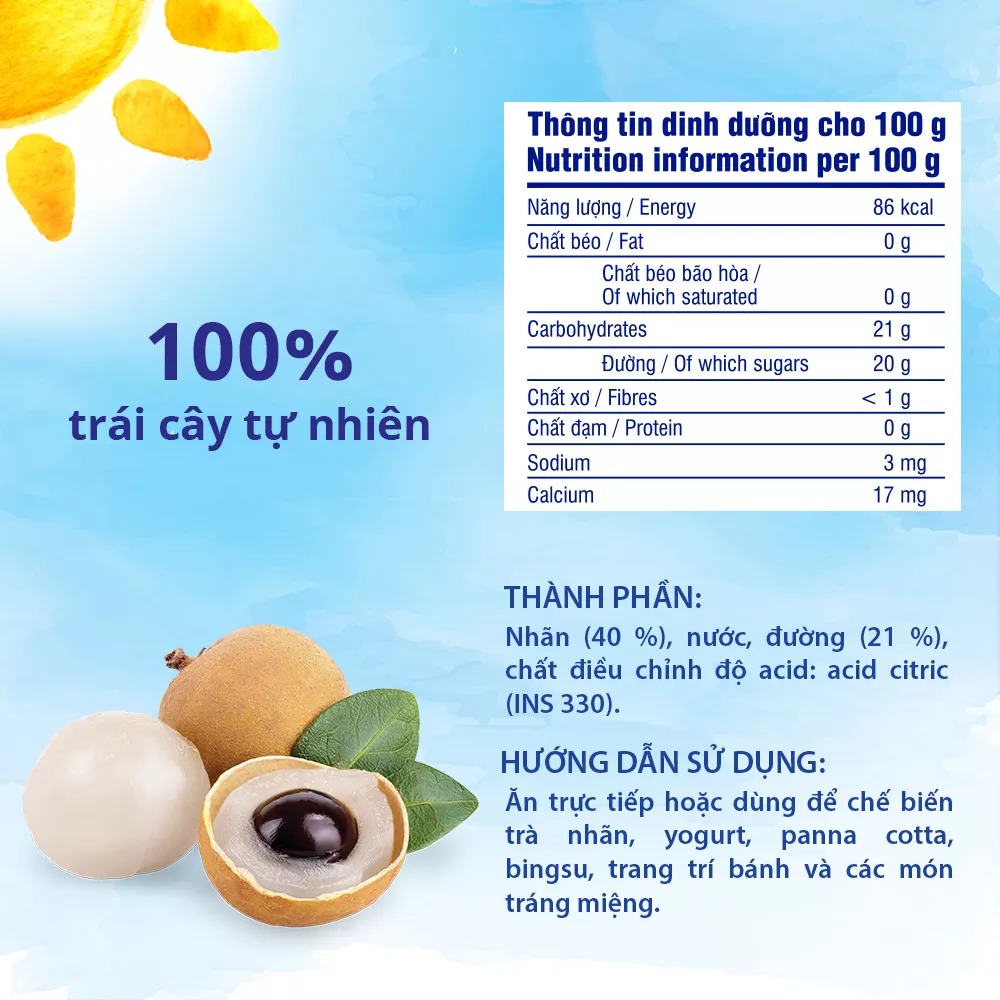 [MUA 1 TẶNG 1]Nhãn Tươi Dole (565g)