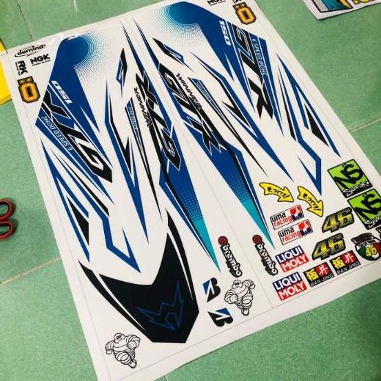 Tem rời winner GTR trắng xanh