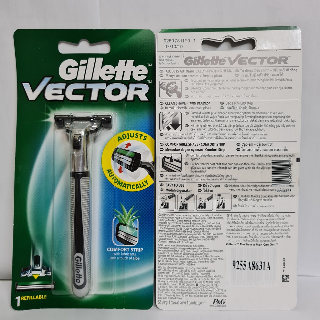 Dao Cạo Râu Gillette Vector, lưỡi dao cạo râu