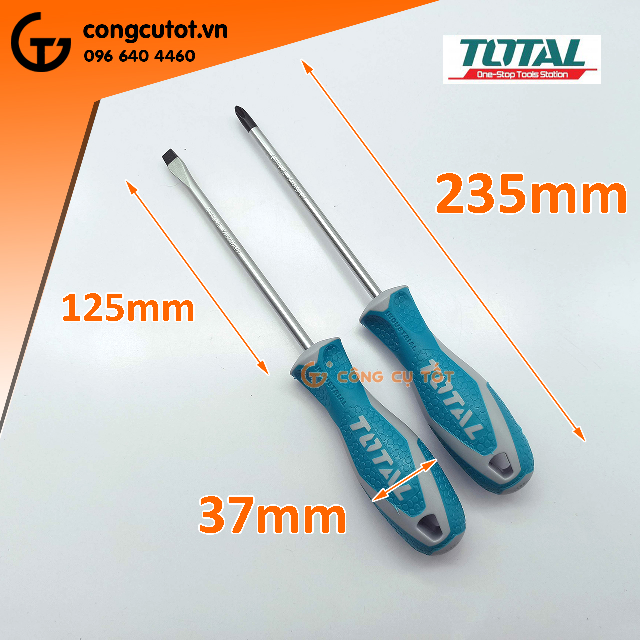 Tô vít dẹp và bake 2 chi tiết Total THT250201