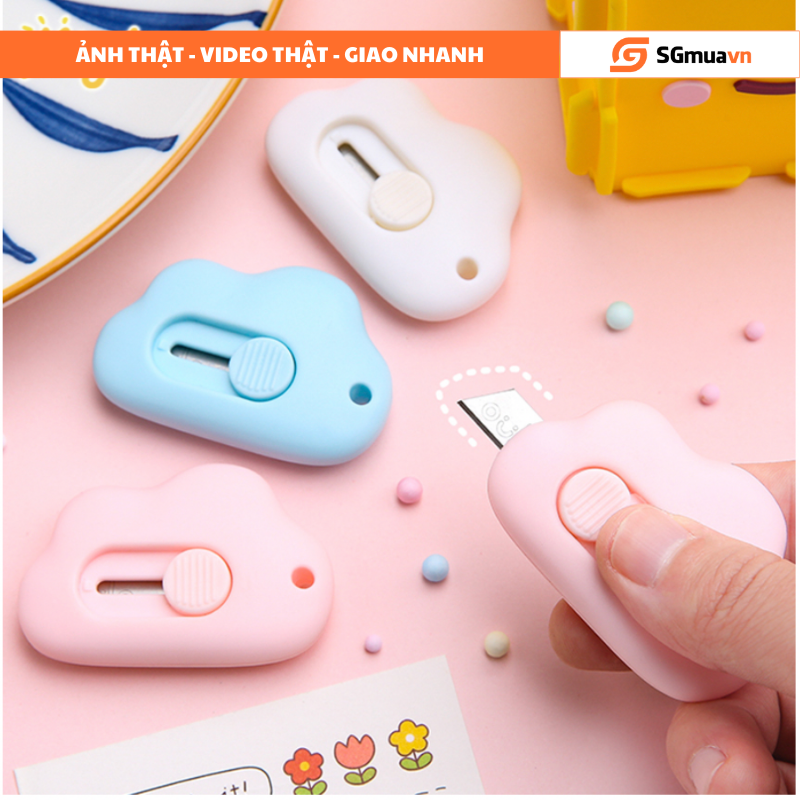 Dao rọc giấy hình đám mây nhiều màu