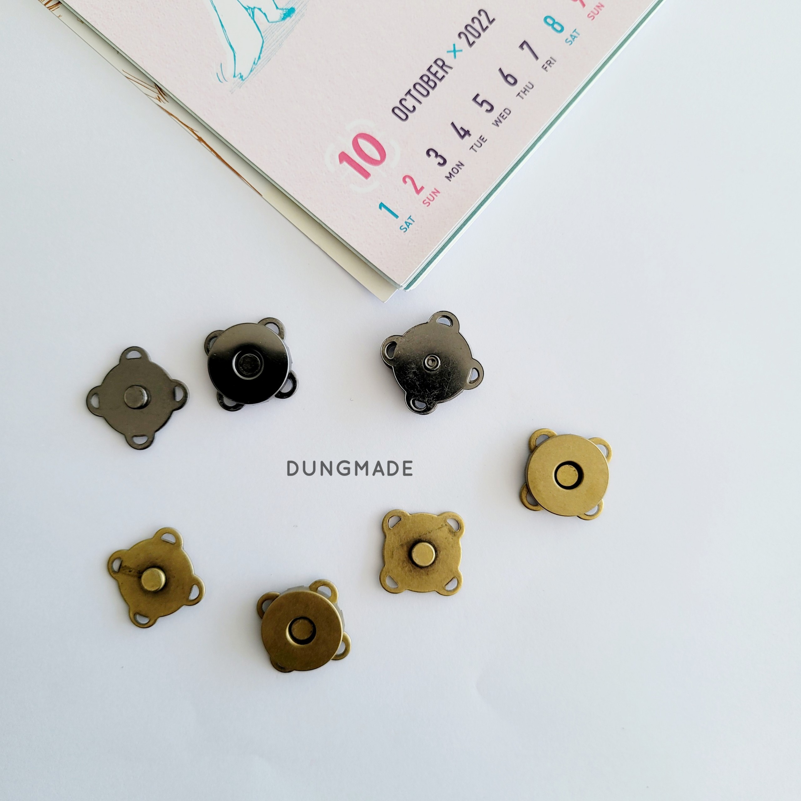 Nút nam châm khâu nút hít nam châm khâu kích cỡ 14mm, 18mm