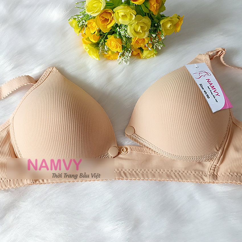 Áo lót bầu cho con bú cotton lụa tăm mềm mát