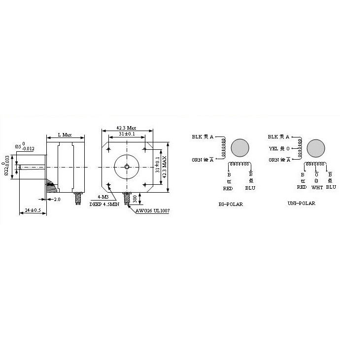 Động cơ bước SUMTOR 42HS3413A4