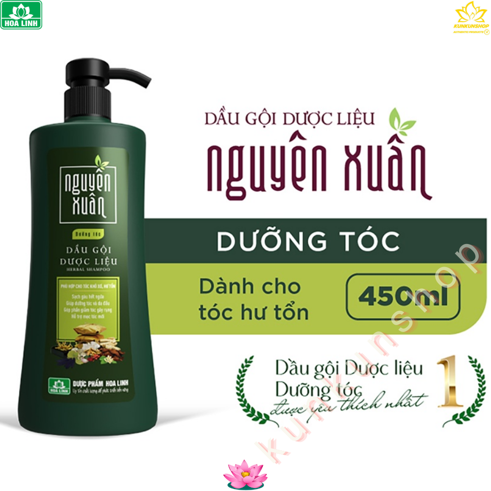 Dầu gội nguyên xuân xanh dưỡng tóc mẫu mới 450ml khuyến mãi 50ml