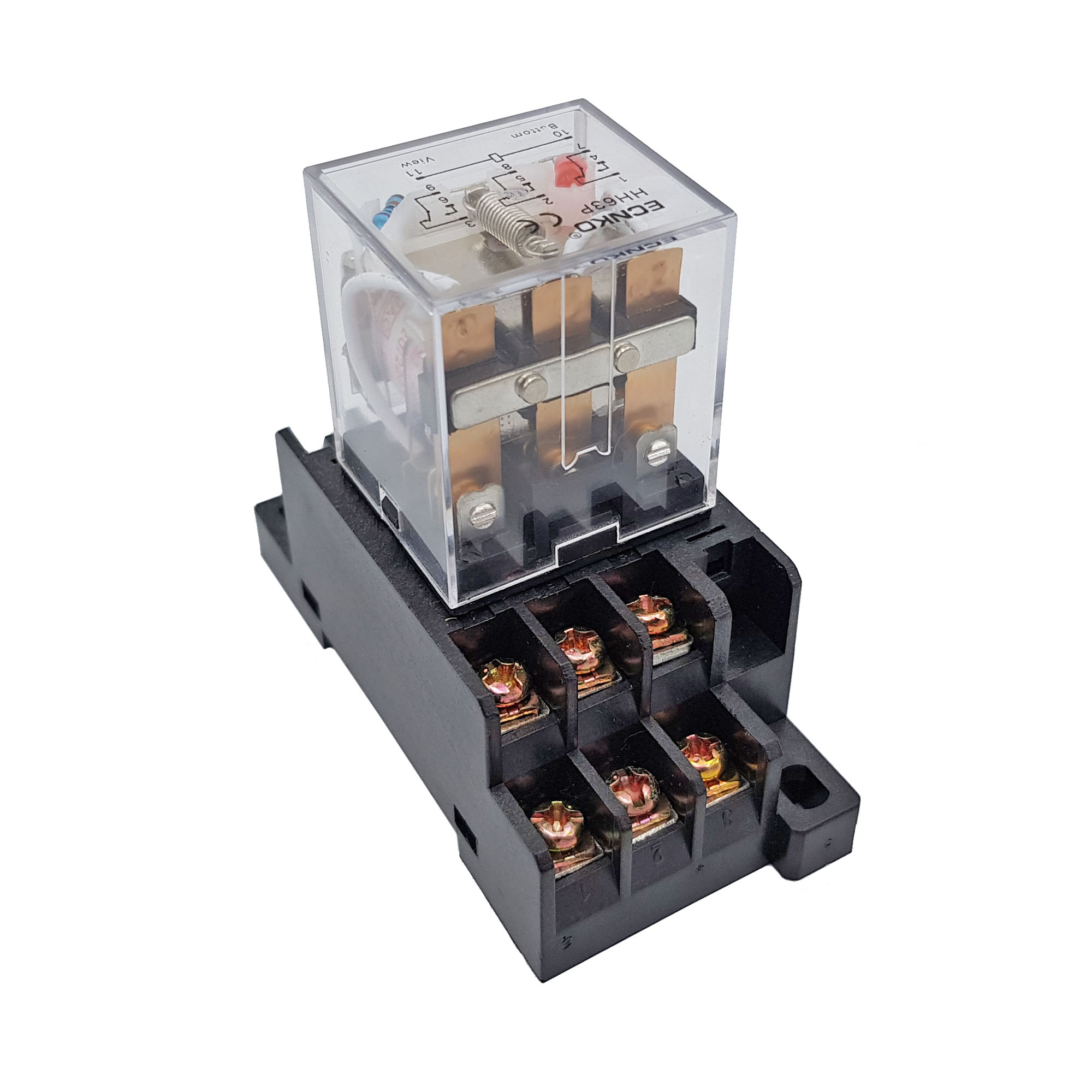 Relay trung gian Hh63p 12vdc, 24vdc, 220vac