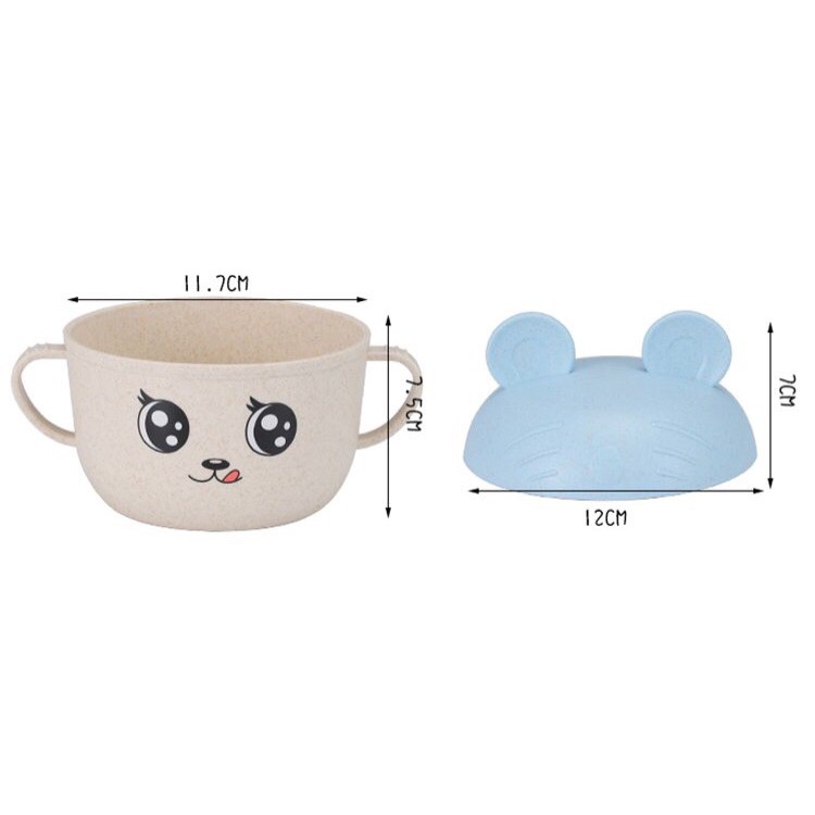 Bộ Bát Ăn Dặm Lúa Mạch Mickey, Bát Ăn Dặm Dễ Thương Cho Bé