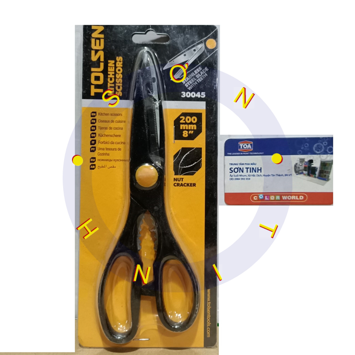Kéo cắt kéo làm bếp kitchen scissors 200mm 8inch Tolsen 30045
