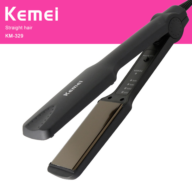 Máy duỗi tóc kemei KM-329 cao cấp máy bản to