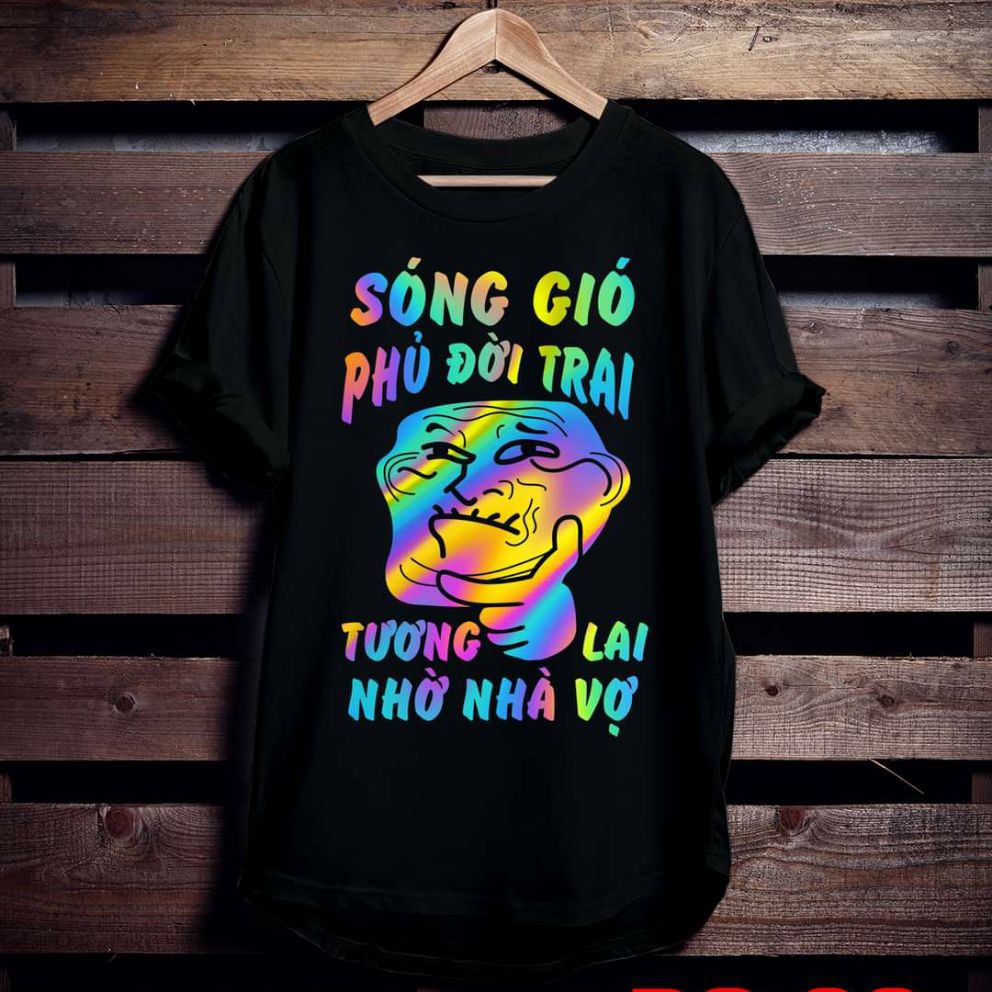 [HCM]Áo thun TAY NGẮN phản quang 7 màu Sóng gió phủ đời trai tương lai nhờ nhà vợ (CHỤP FLASH)(TAY LỠ IB)