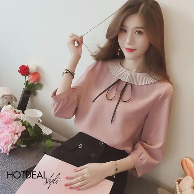 [HCM]Áo kiểu Selina dập ly cổ