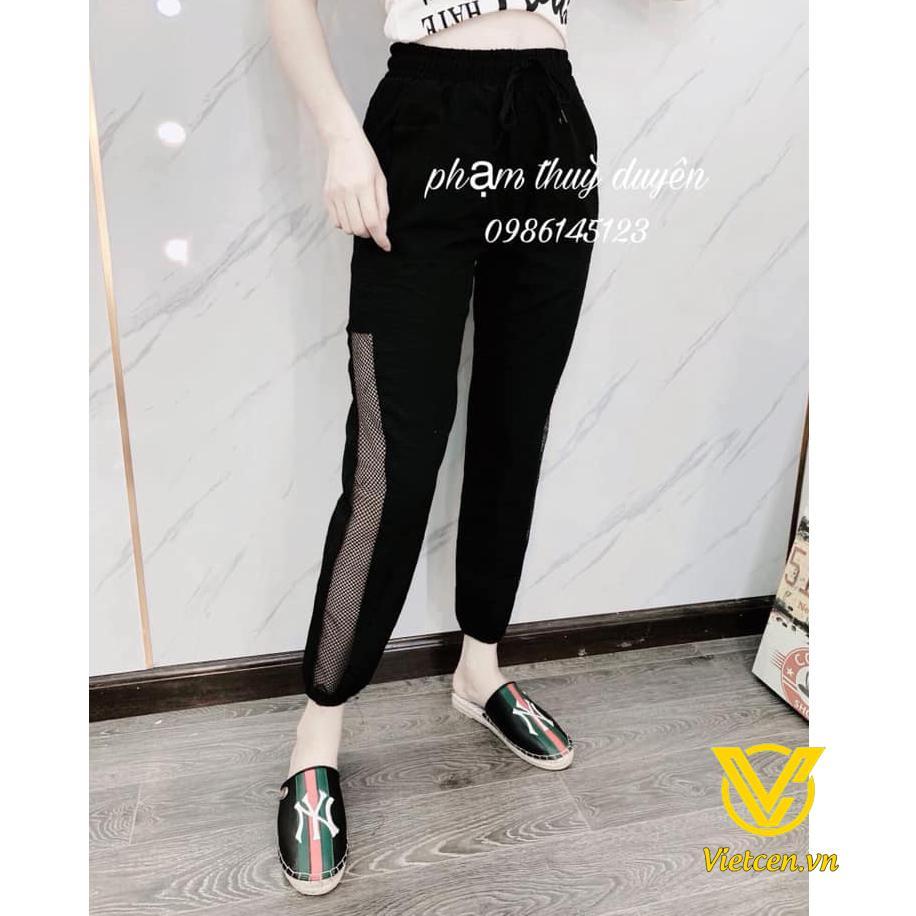 QUẦN NỮ CHẤT ĐŨI PHỐI LƯỚI PHONG CÁCH HÀN QUỐC