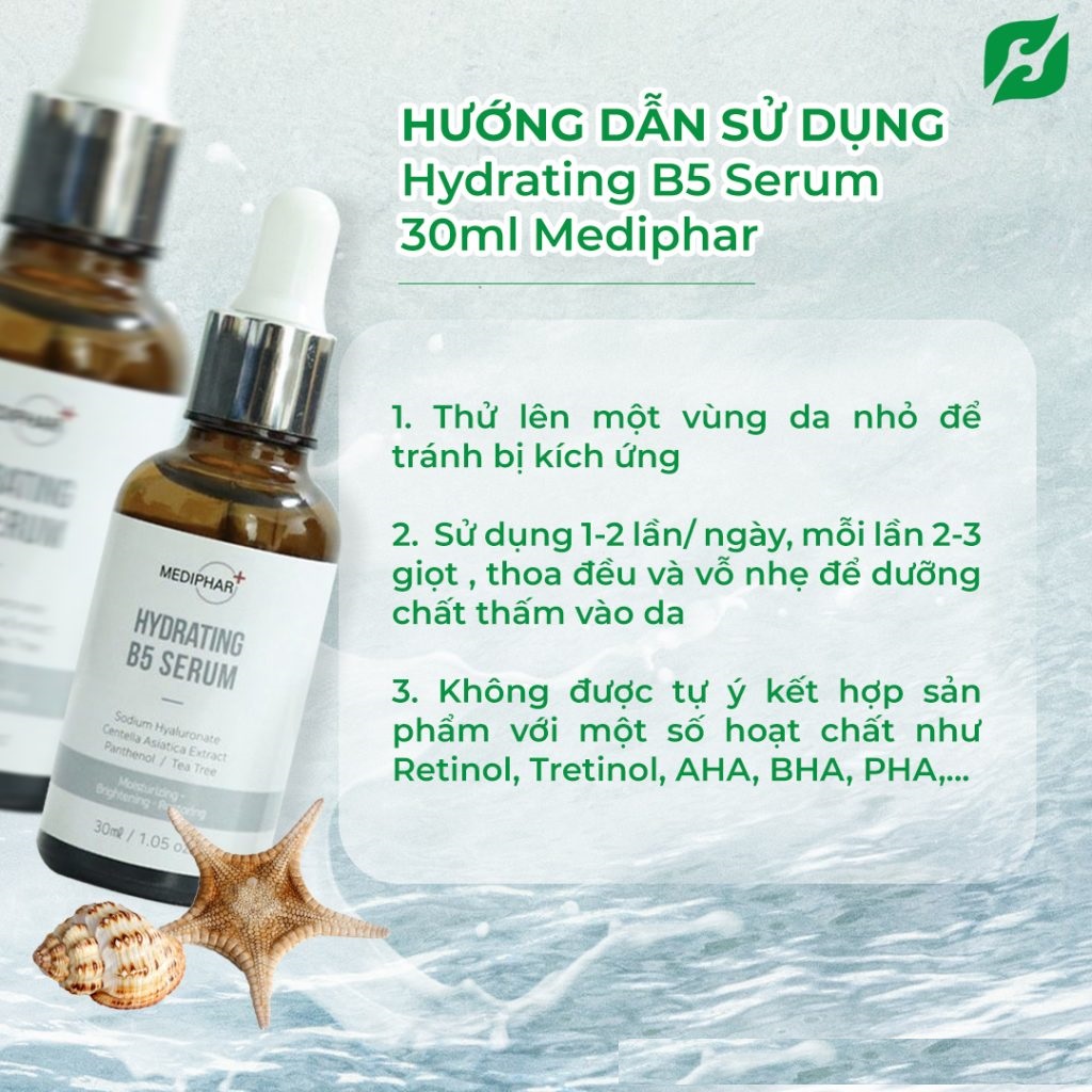 [HÀNG CÔNG TY] Serum phục hồi cấp ẩm Mediphar+ Hydrating B5 30ml
