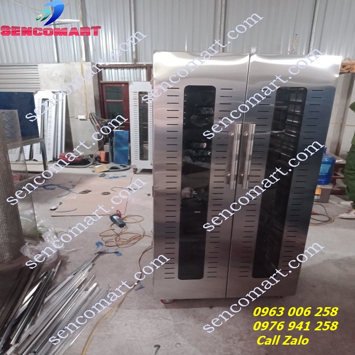 Máy sấy hoa qủathực phẩm 20 khay 2 cánh chất liệu inox - bền đẹpan toàn vệ sinh.