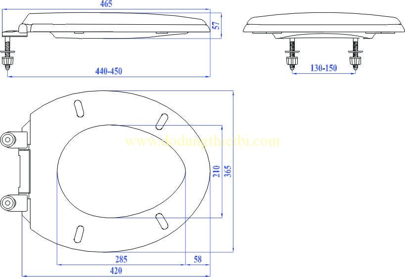 [HCM]Nắp bàn cầu HA01 (Trắng)