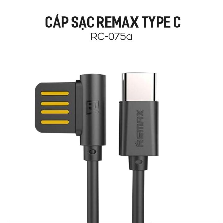 Cáp sạc Remax Rayden RC-075a cổng Type C (Đen)