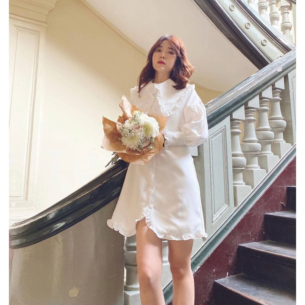 Đầm Sơ Mi Vintage (TRẮNG)
