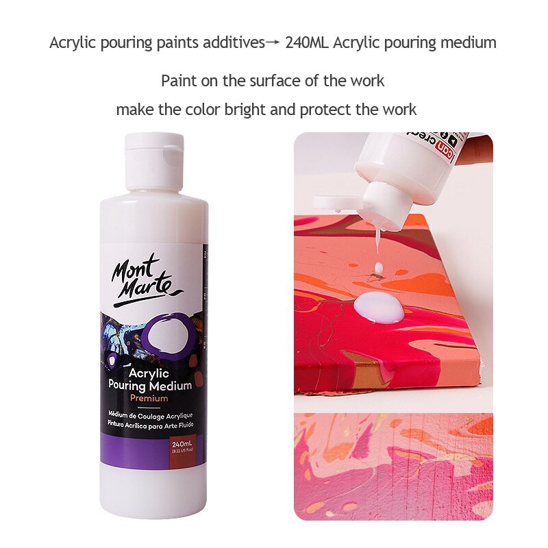 Dung môi pha lỏng, loãng màu acrylic, Mont marte 240ml