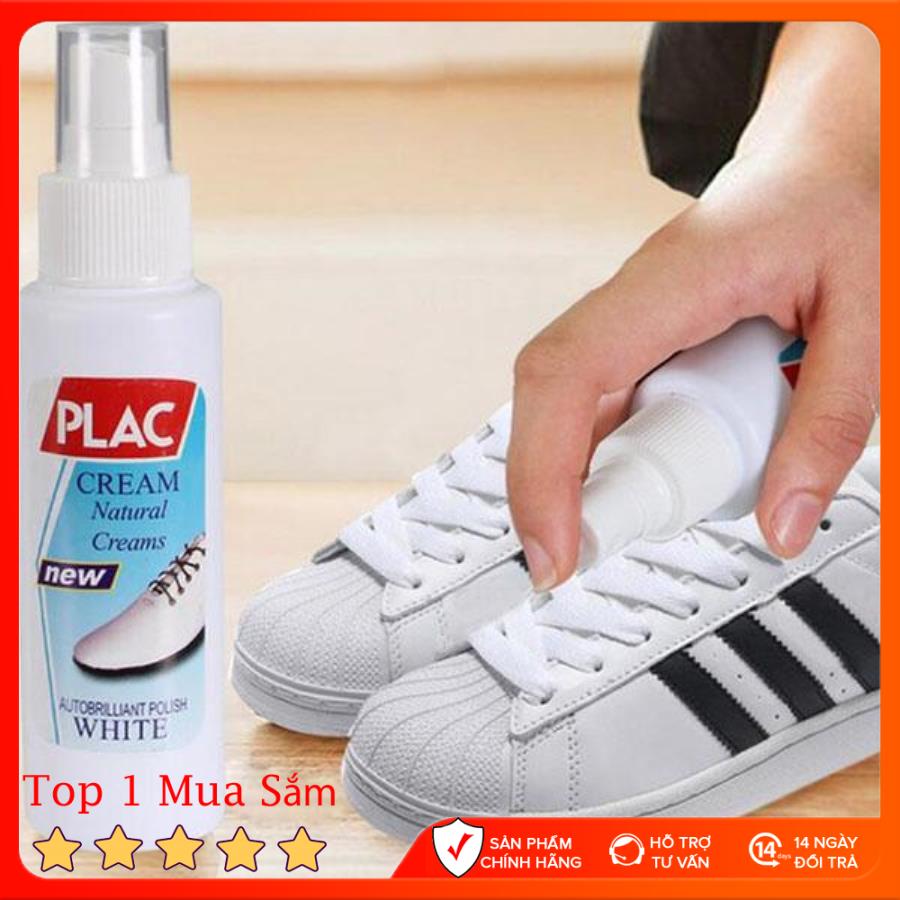 [HCM]Chai lau giày Plac chai nước lau giày đa  năng chai lau túi sách nước lau tẩy trắng giày chai lau giày có bàn chải