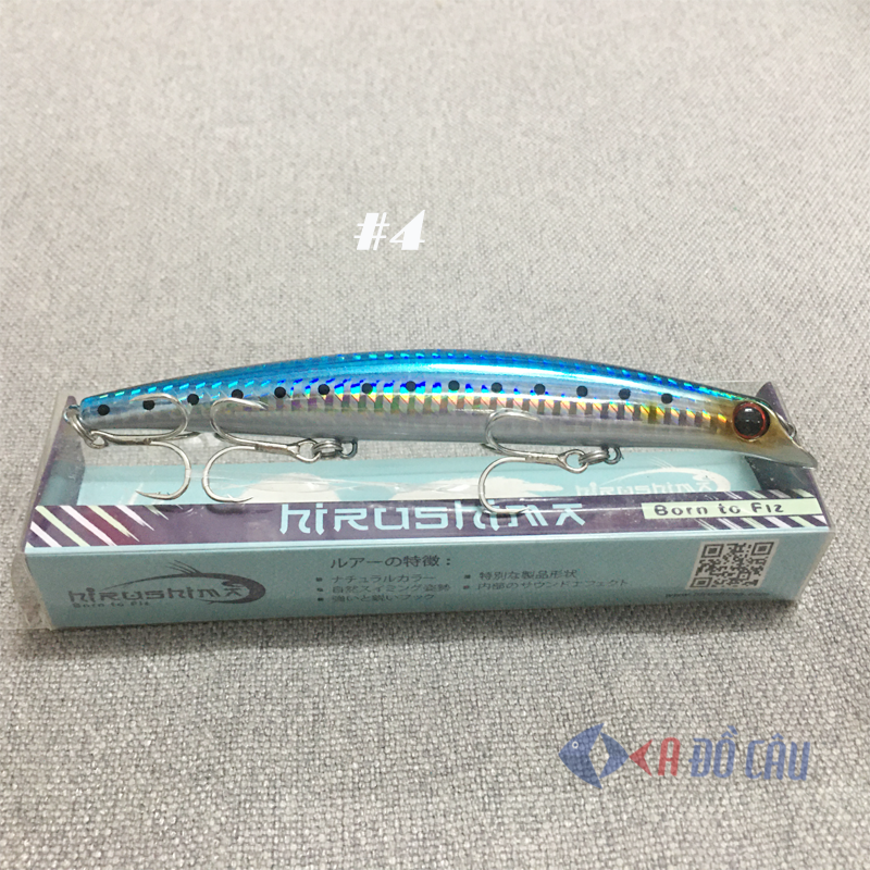 Mồi câu cá chẽm Hirushima Minnow Lipless 130 Pro