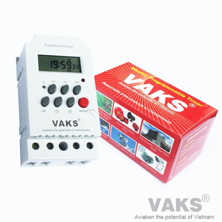 VAKS - Công tắc hẹn giờ 17 chương trình Electron timer KG 316T-II