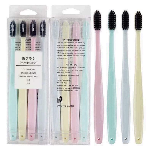 SET 4 BÀN CHẢI ĐÁNH RĂNG MUJI